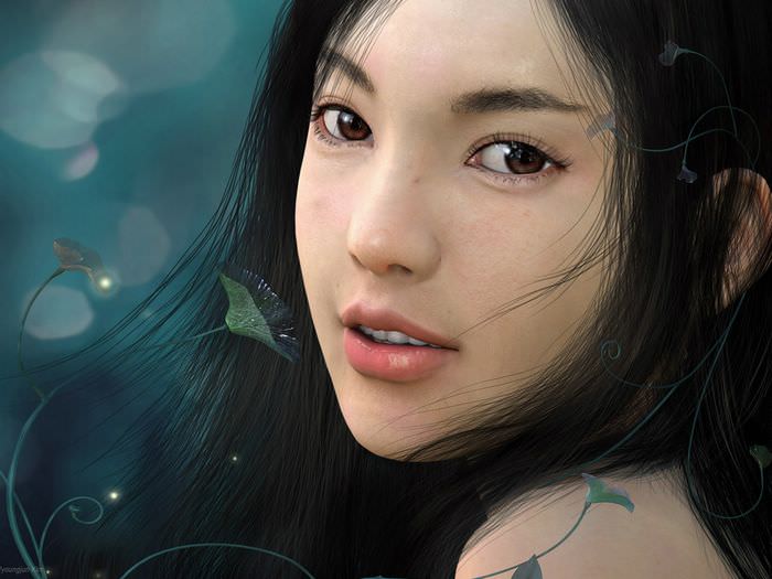 Digital Painting of Fantasy Girl
