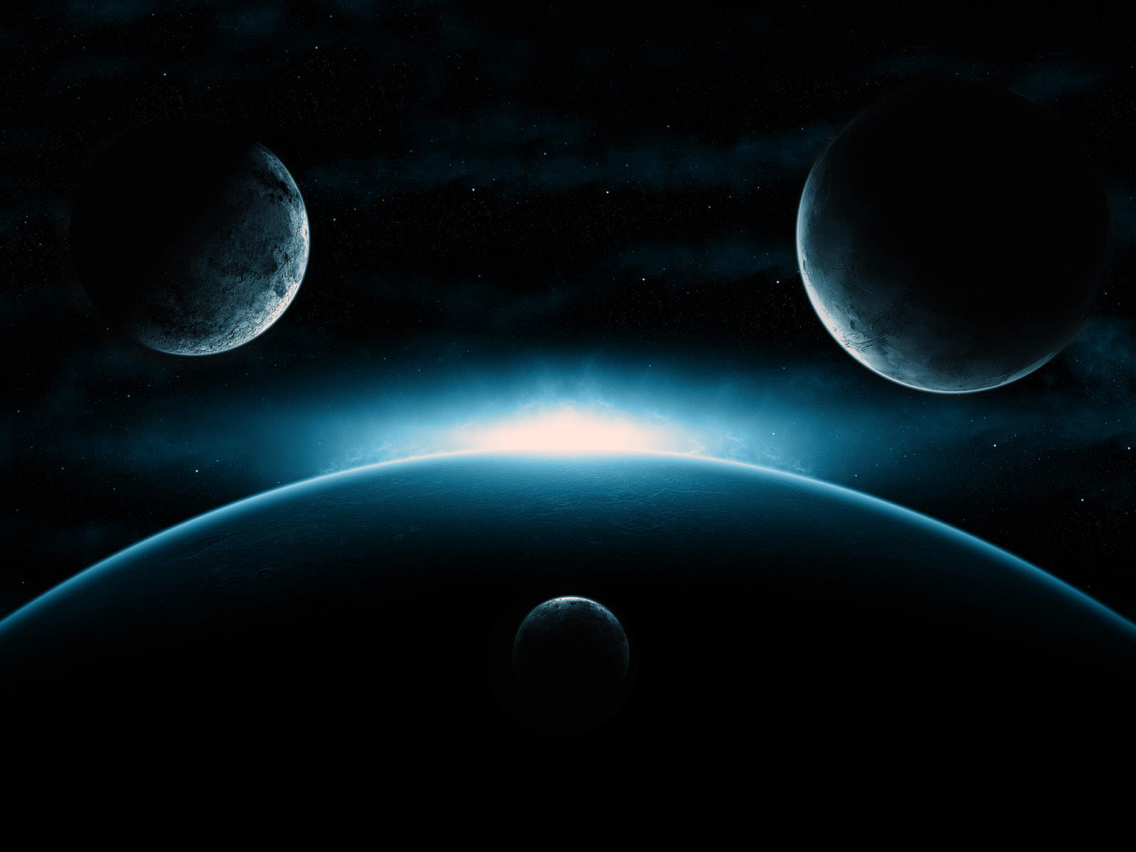 Digital Planets Wallpaper