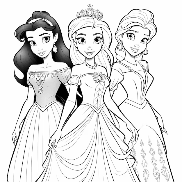 Disney Princess Magic EasytoColor Coloring Sheets for Kids