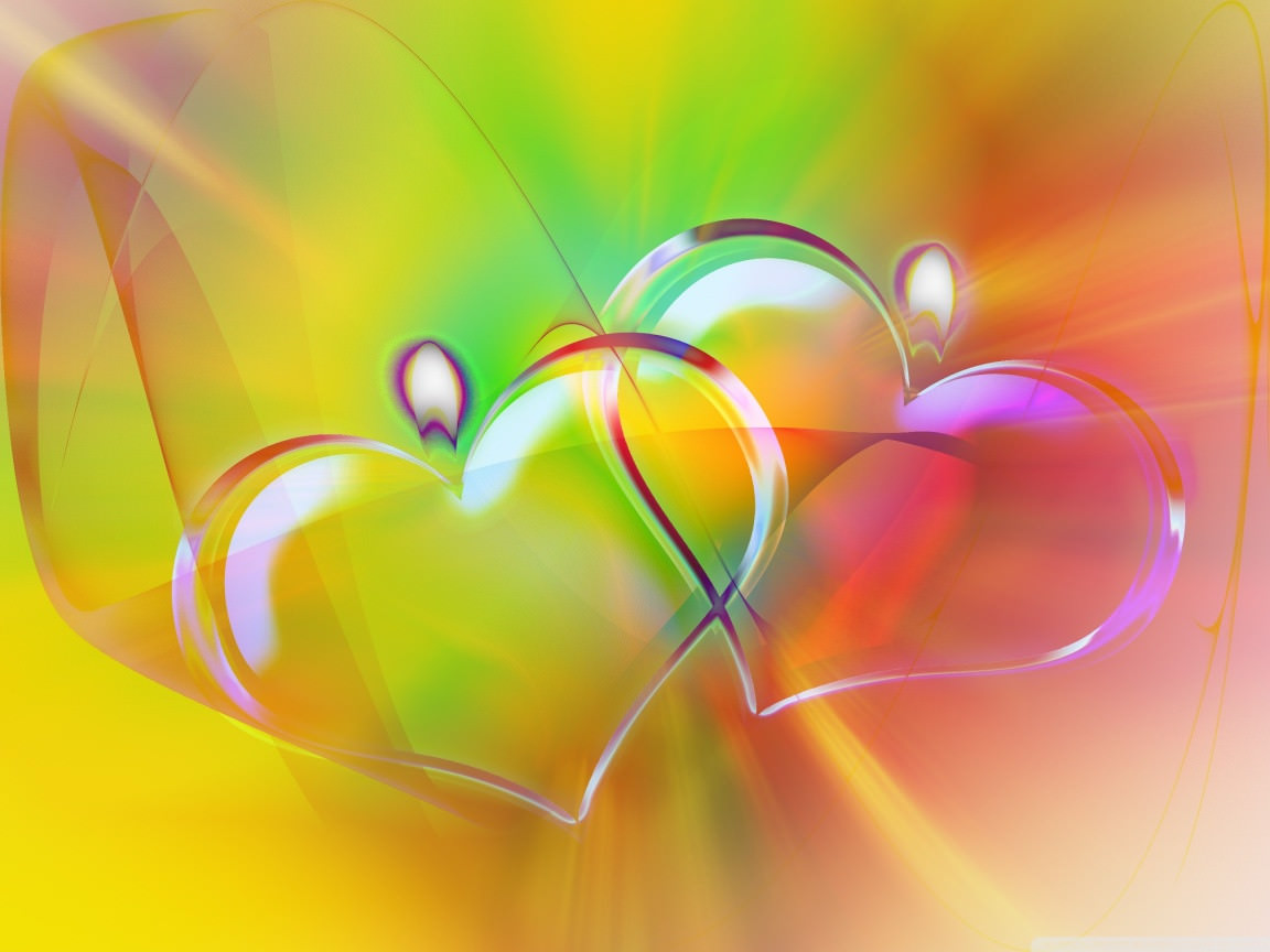Download Colorful Heart Candles wallpaper