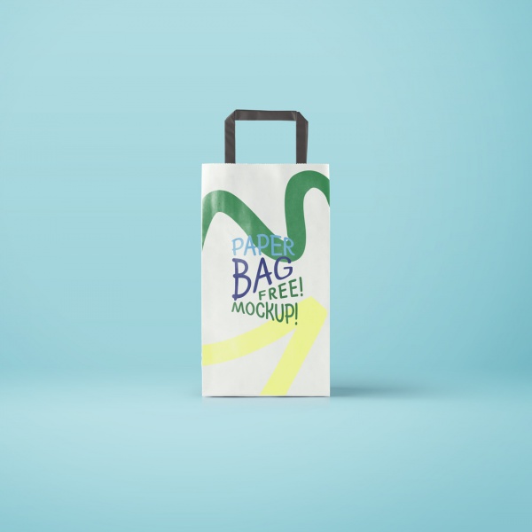 Download Photorealistic Free Paper bag mockup