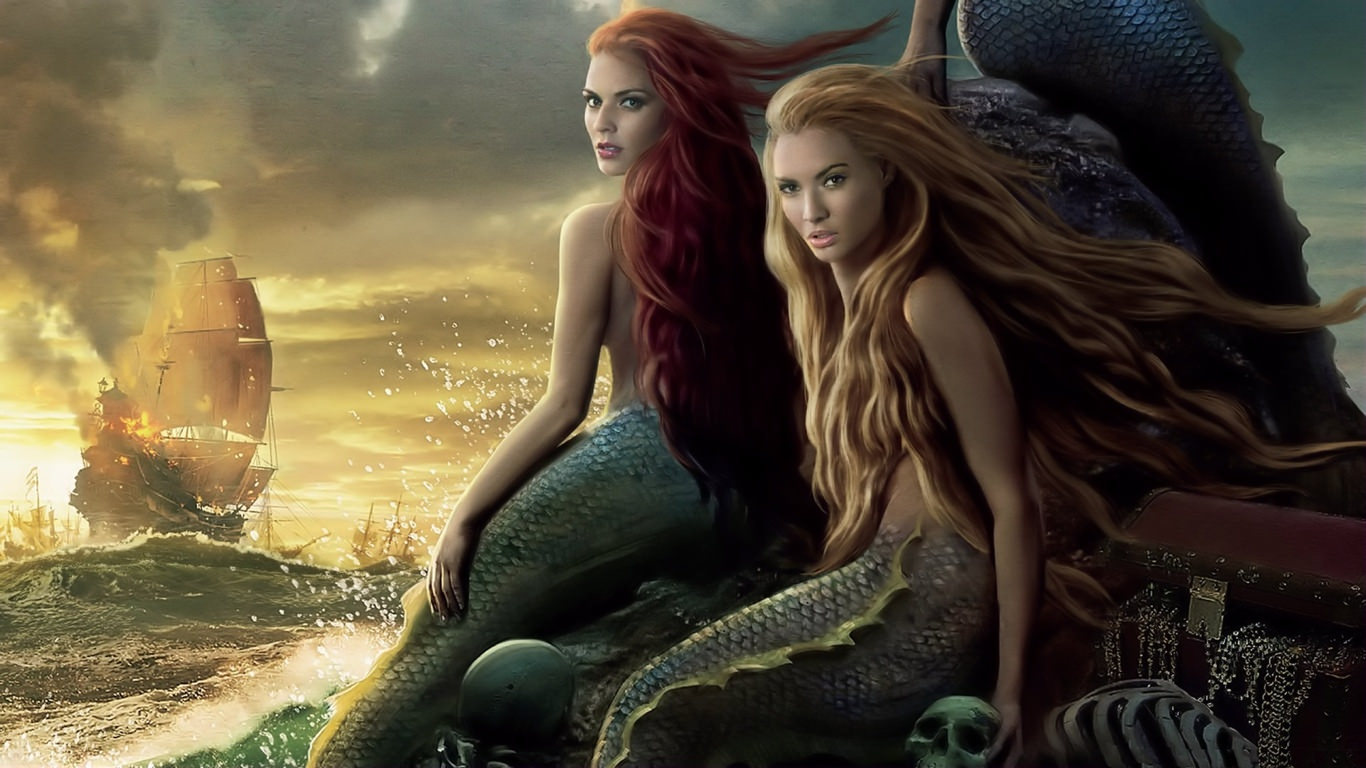 Download Stylish Mermaids Wallpaper