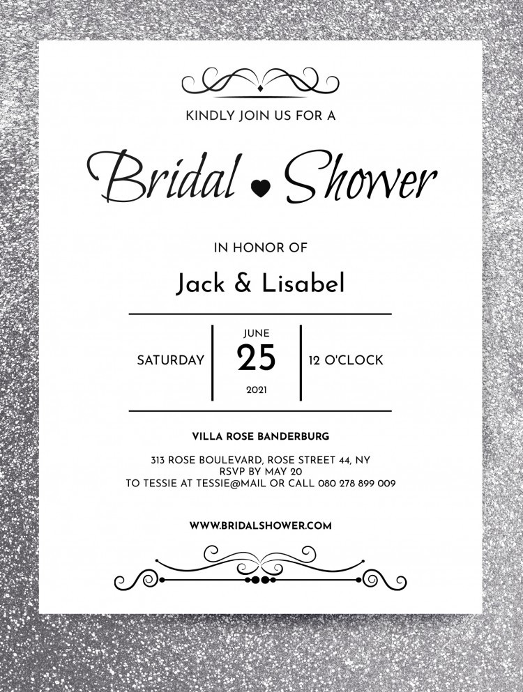 Editable Bridal Shower Invitation Template