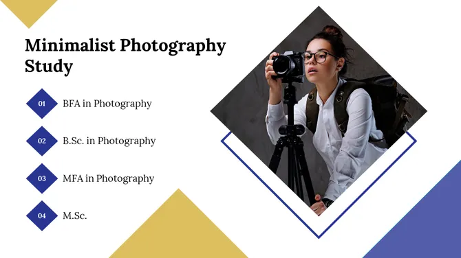 Editable Minimalist Photography Study PPT