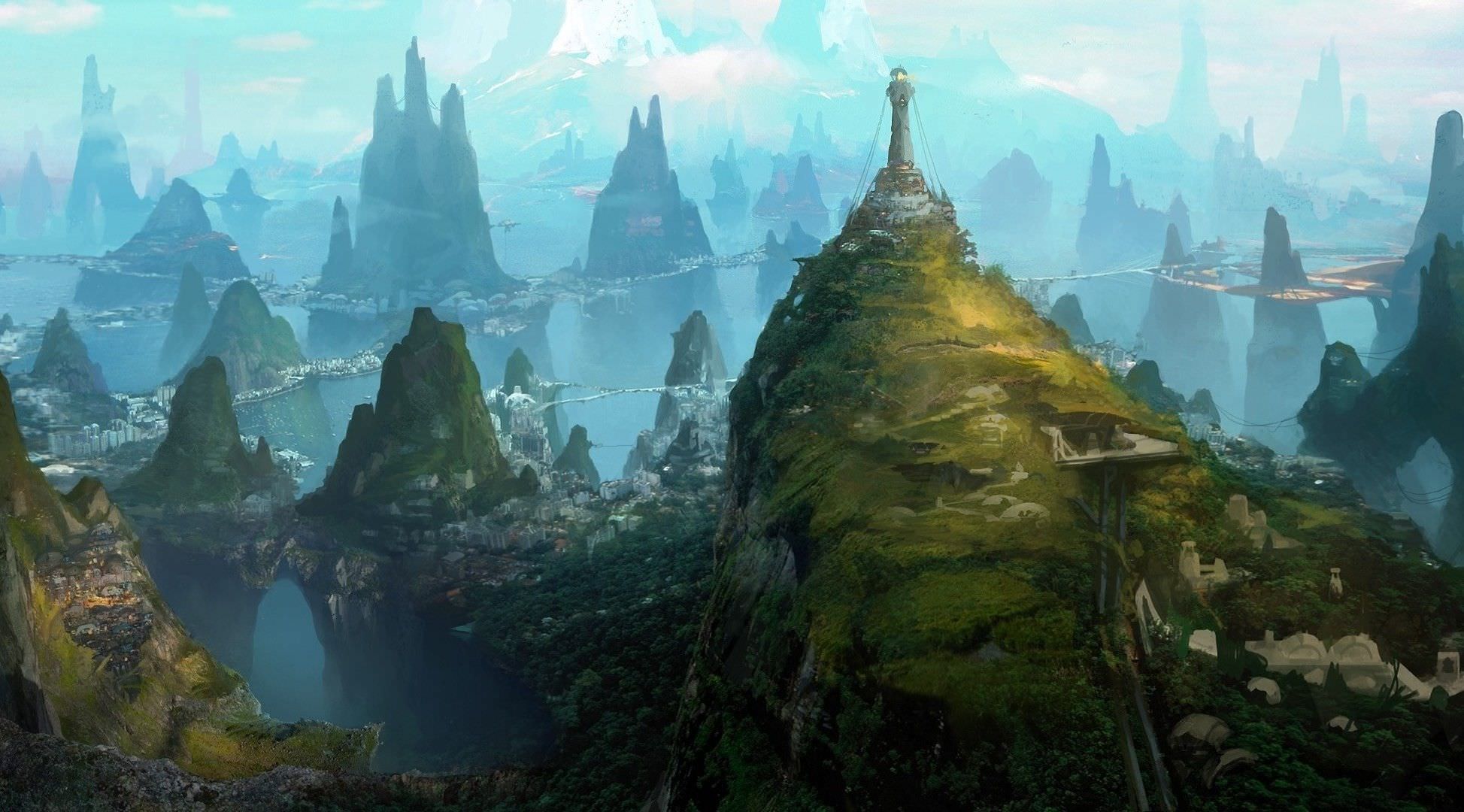 Fantasy Landscape City Wallpaper