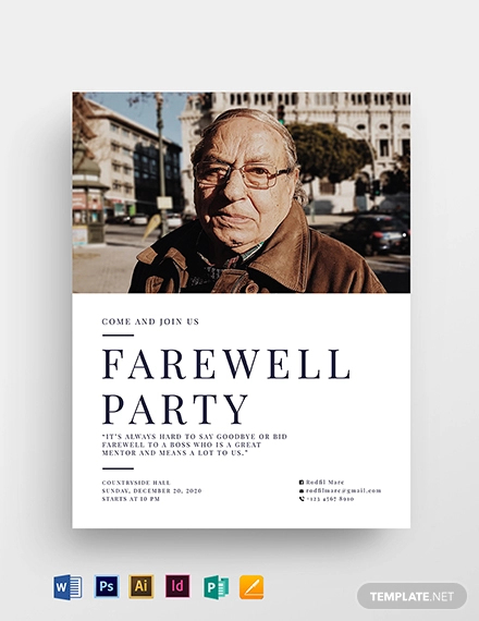 farewell flyer template
