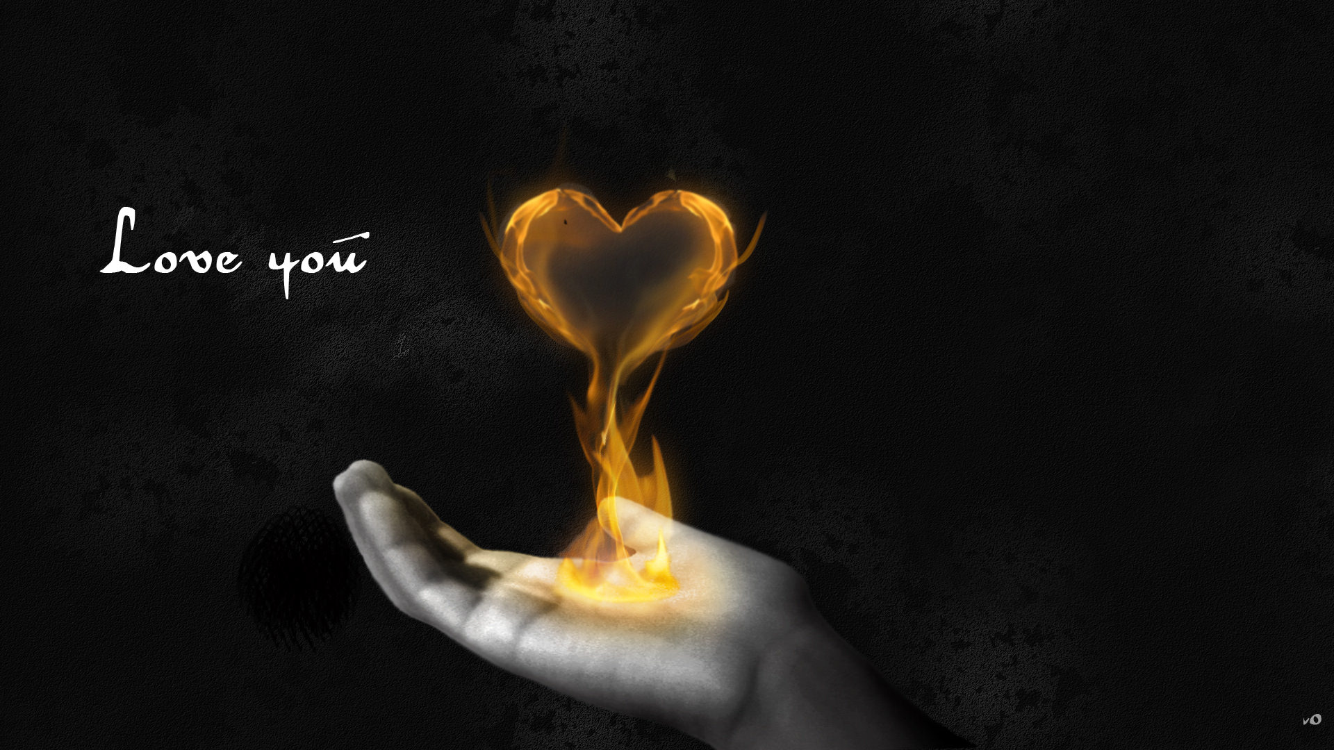Flaming love Background