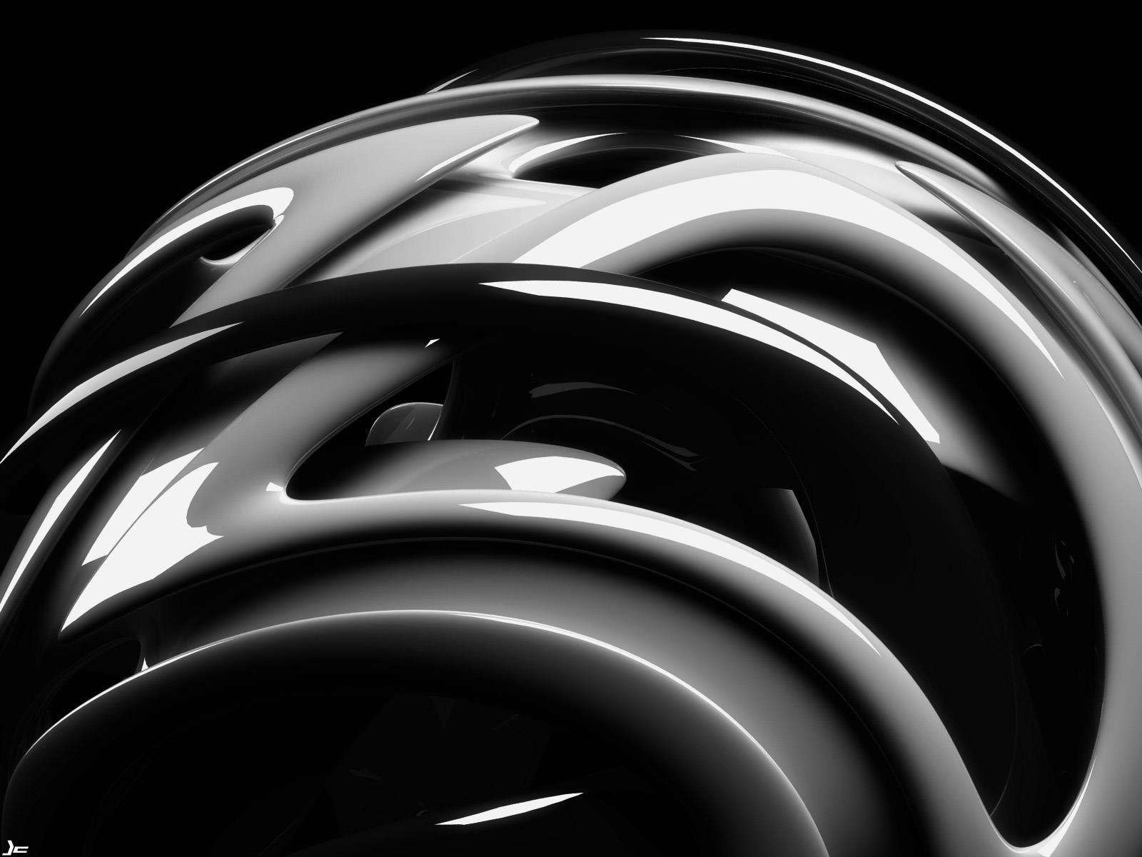 Free Black Abstract Wallpaper