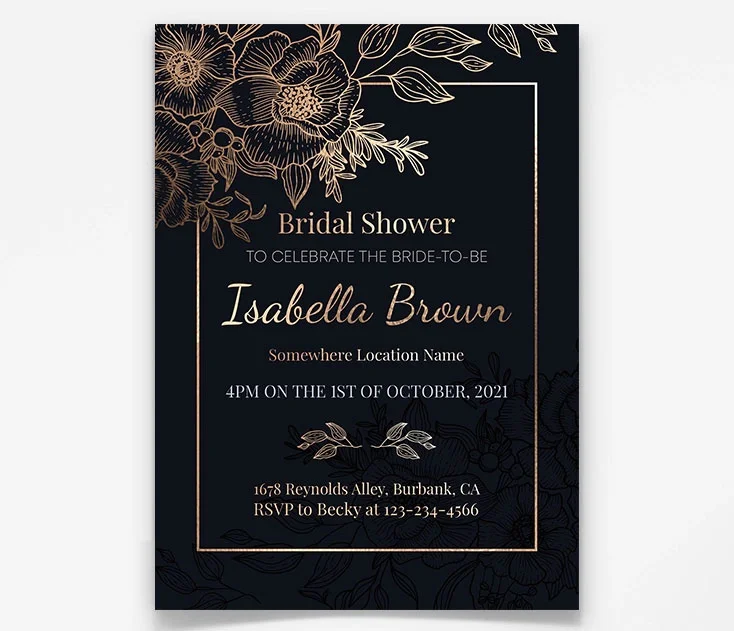 Free Bridal Shower Invitation Template PSD