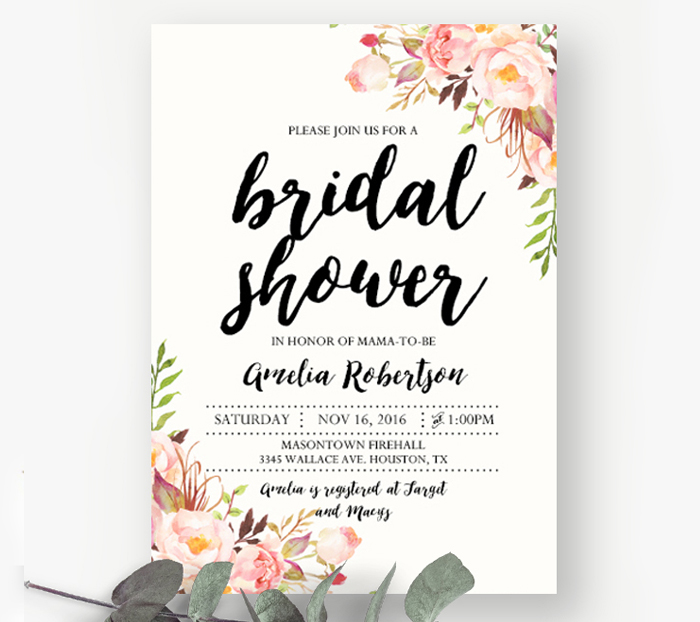 Free Bridal Vintage Shower Invitation