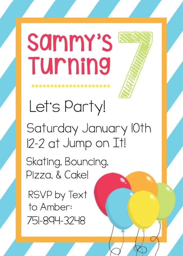 Free Printable Kids Birthday Invitations