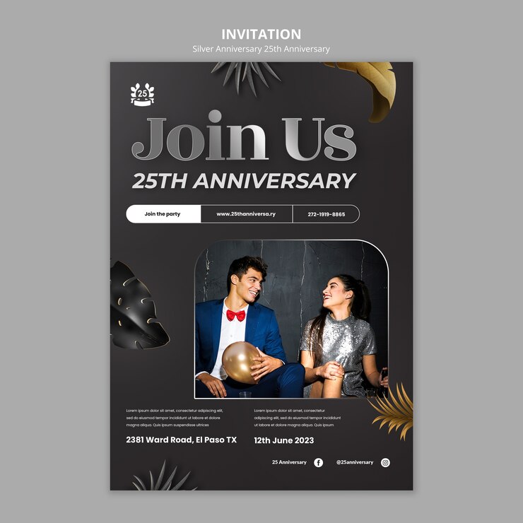 Free Templates for Company anniversary invitation