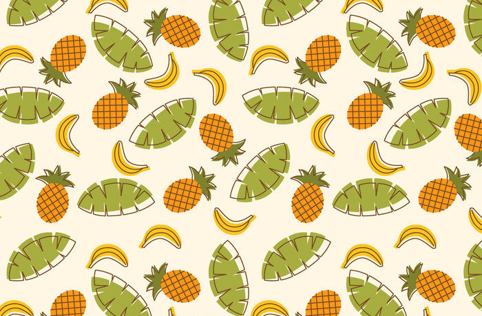Free Tropical Fruit Vector Pattern