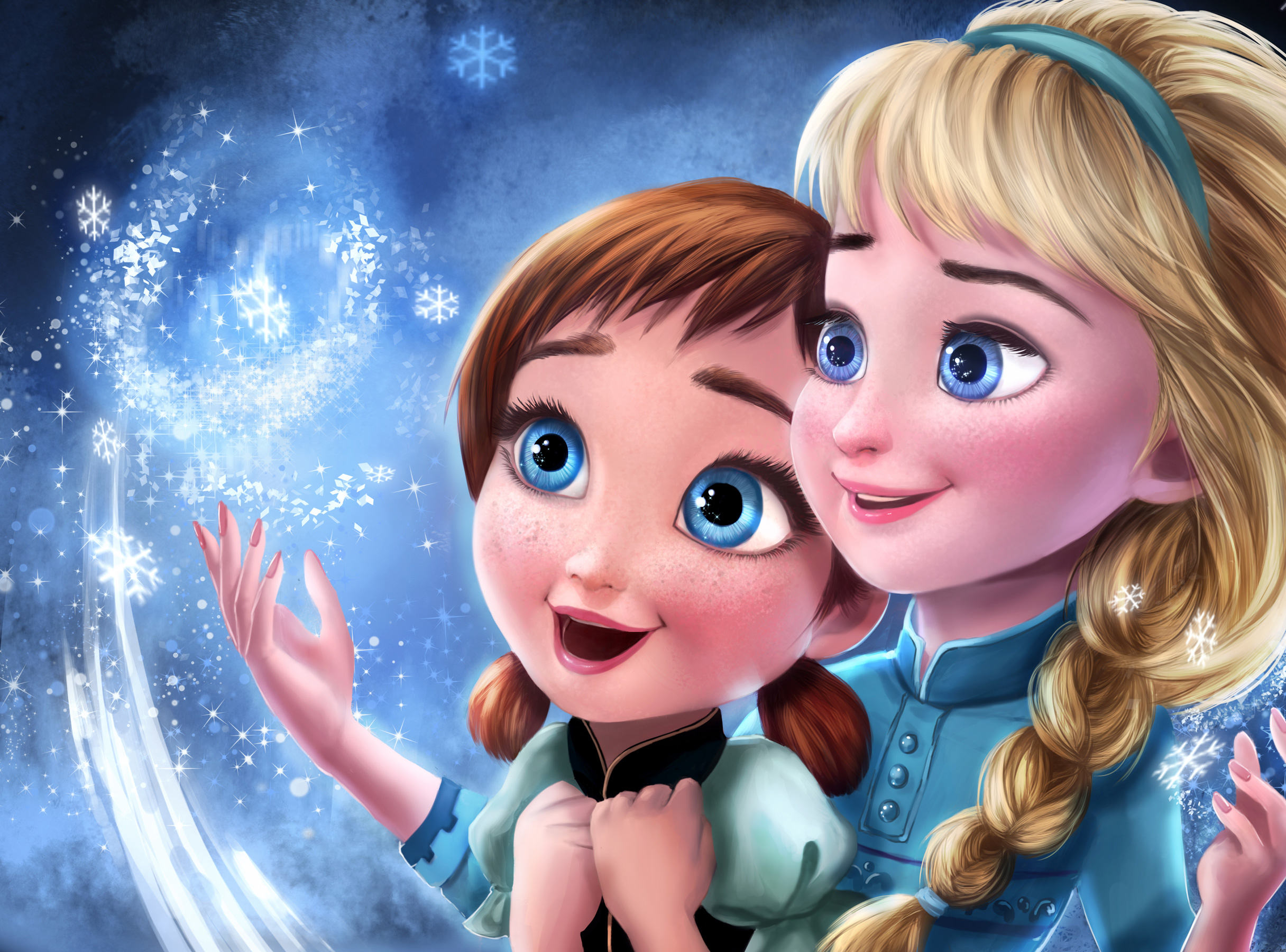 Frozen Elsa Anna Sisters Wallpaper