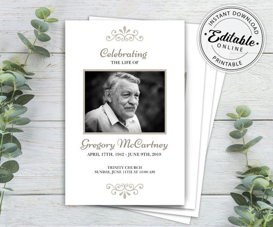 Funeral Program Template