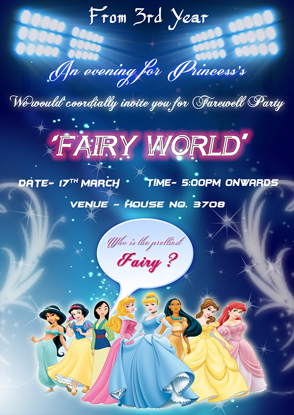 Girls Farewell Party Flyer Template