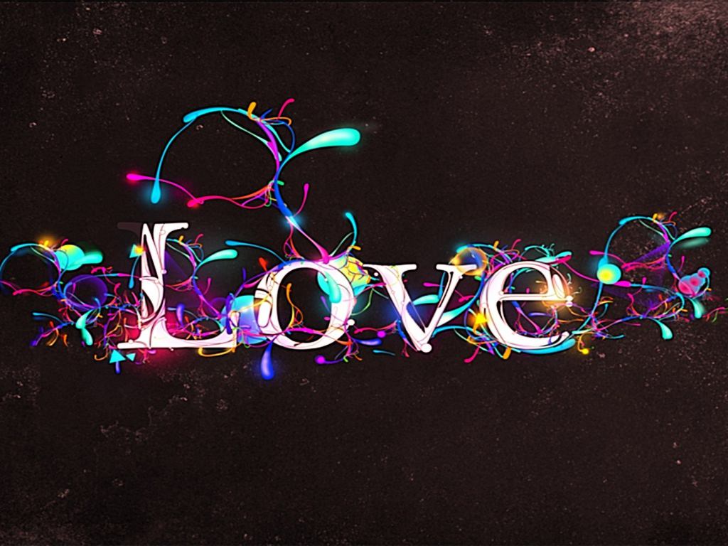 Glow Love Lettering Backgrounds