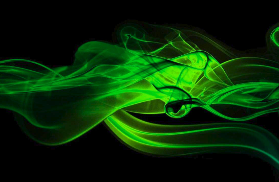 Green & Black Abstract Wallpaper