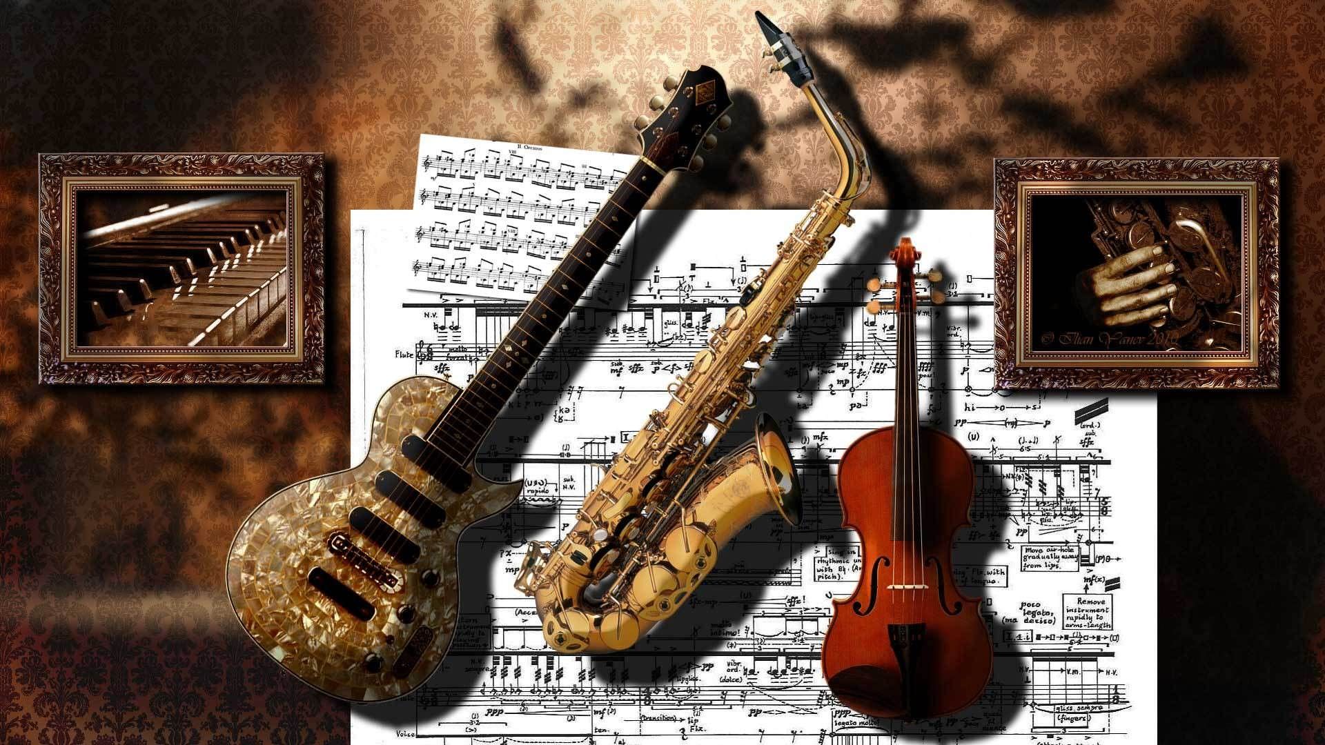 HD Music Instruments Wallpaper