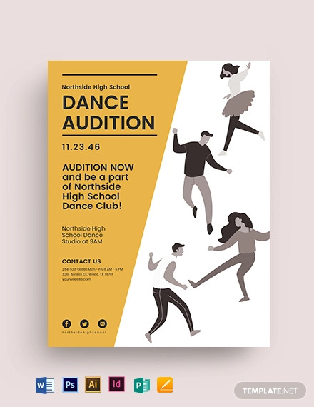 high school audition flyer template