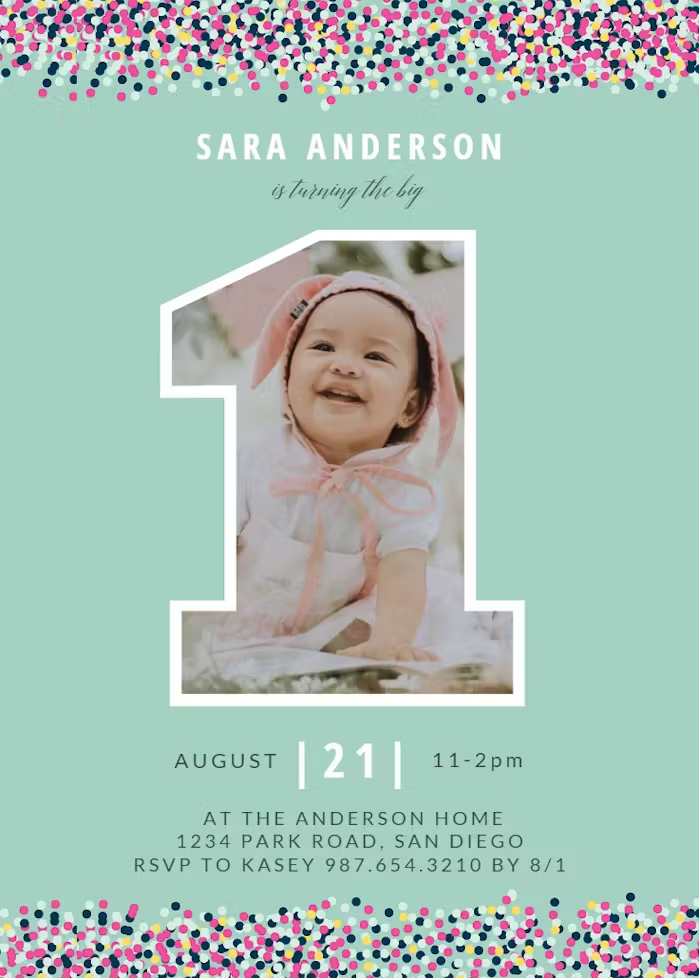 Kid’s 1st Birthday Invitation