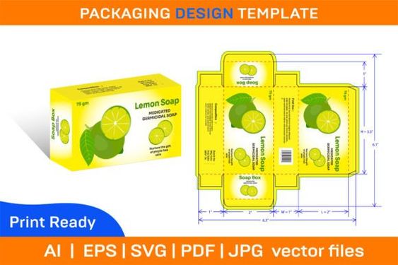 Lemon Soap Box Packaging Design 