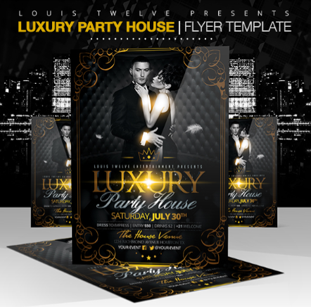 Luxury Birthday Invitation Flyer