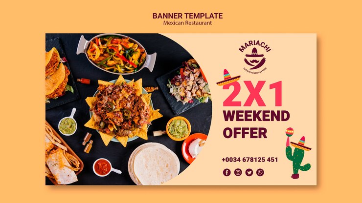 Mexican Restaurant Weekend Offer Banner