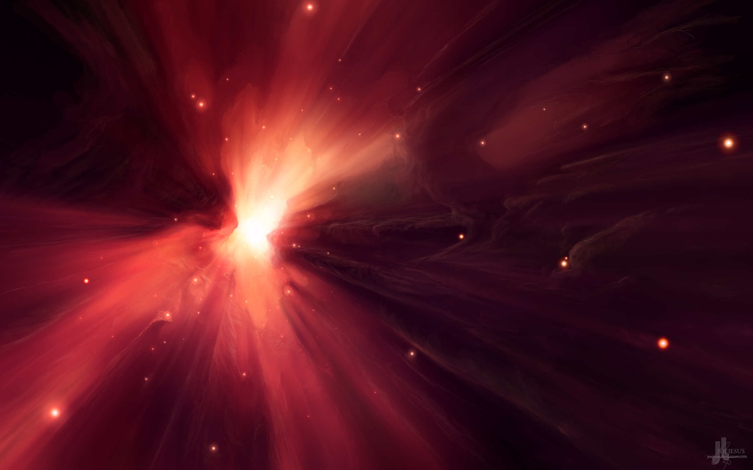 Phoenix Nebula Digital Universe Wallpaper