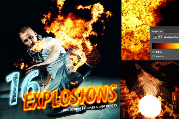 Photoshop Photorealistic Explosion Brushes