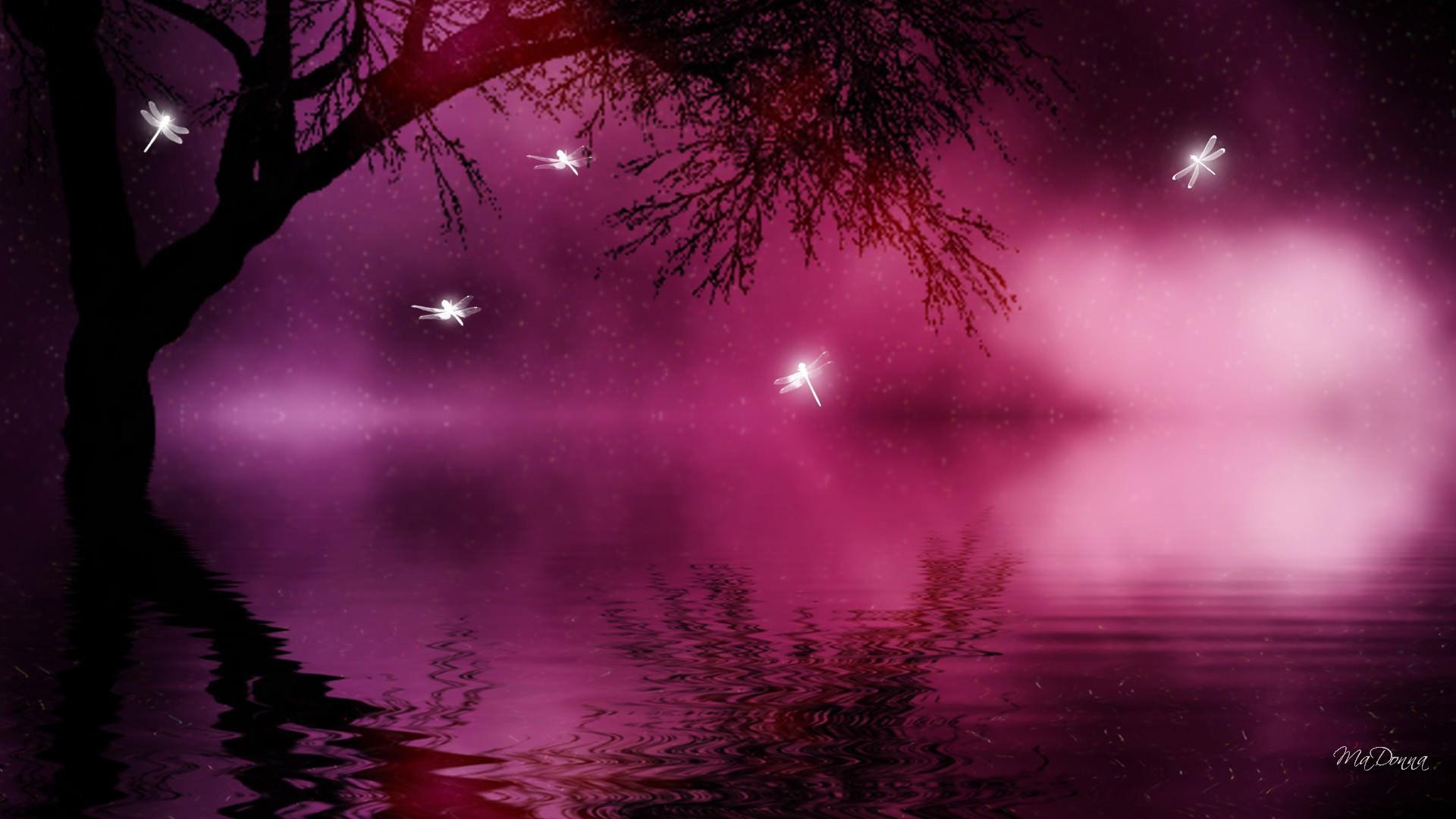 pink magical background