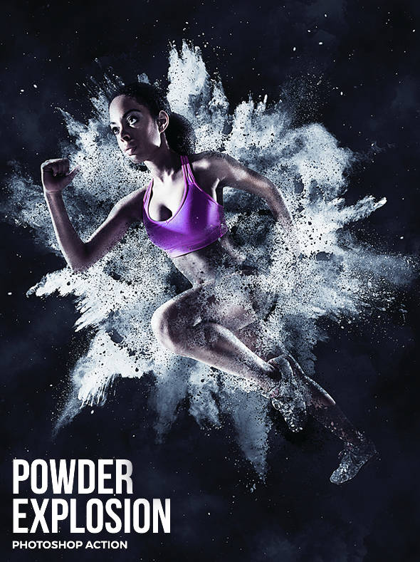 Powder Explosion Photoshop Action