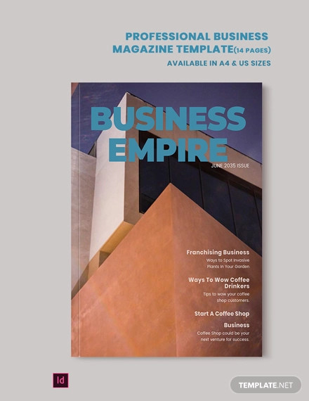 professional business magazine template