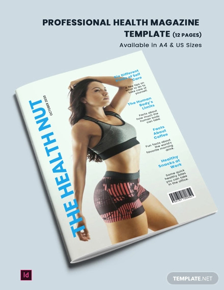 professional health magazine template