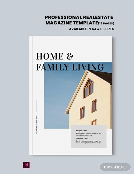 professional real estate magazine template