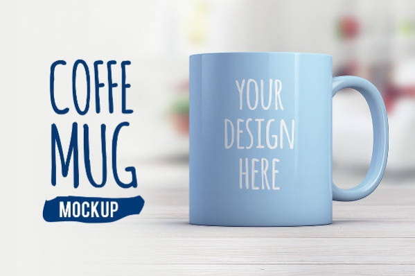Realistic Coffee Mug Mockup PSD