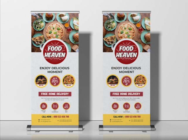 Restaurant Food Roll up Banner