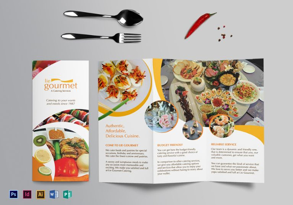 sample catering brochure template