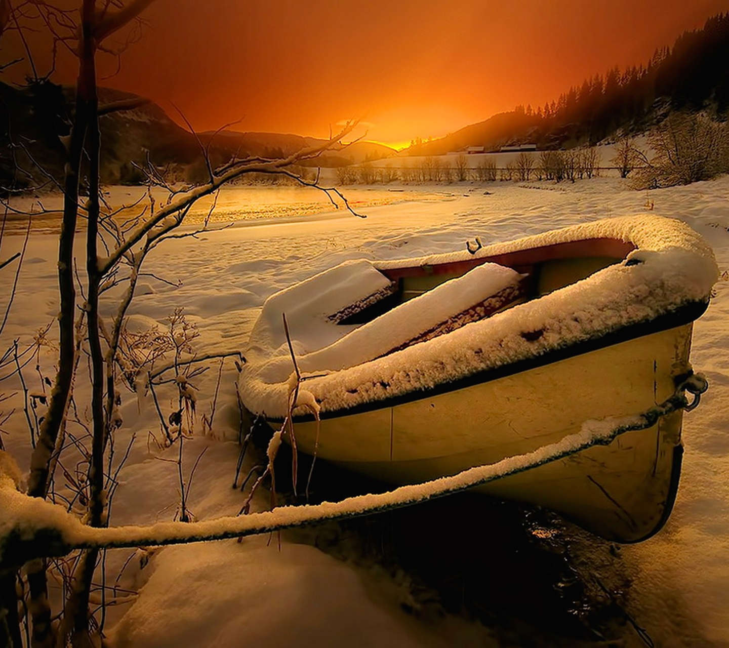 Snow Boat Wallpaper For you