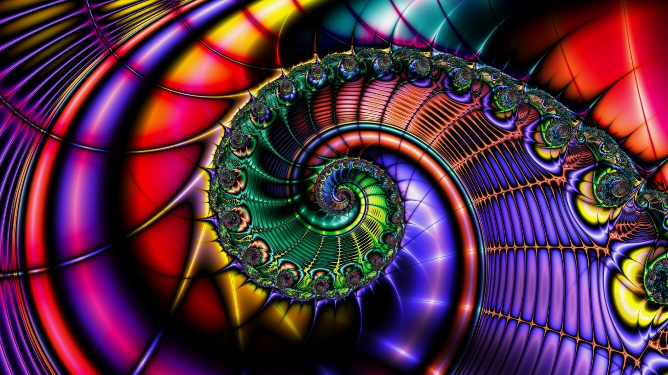 Spiral 3D Colorful Wallpaper