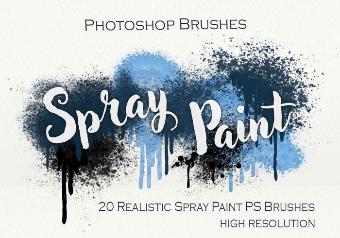 Spray Paint with Wet Drips PS Brushes