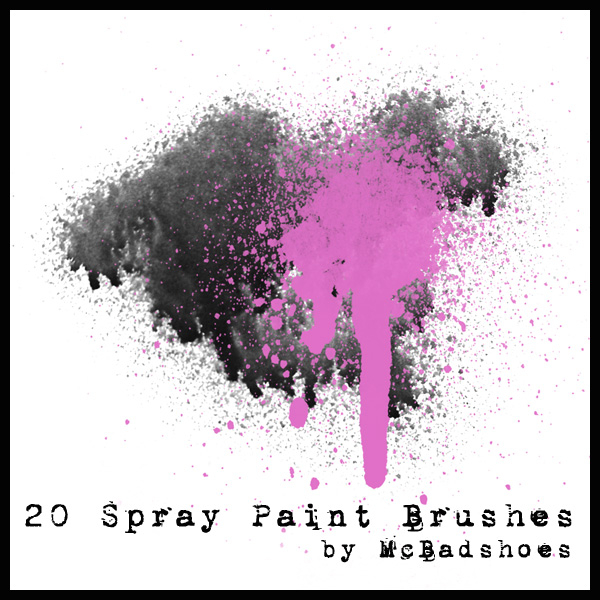 Spray Splattered Paint Brushes