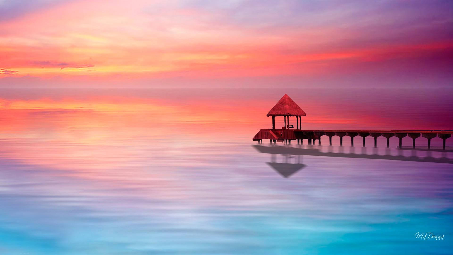 Sunset Dreaming Pastel Wallpaper
