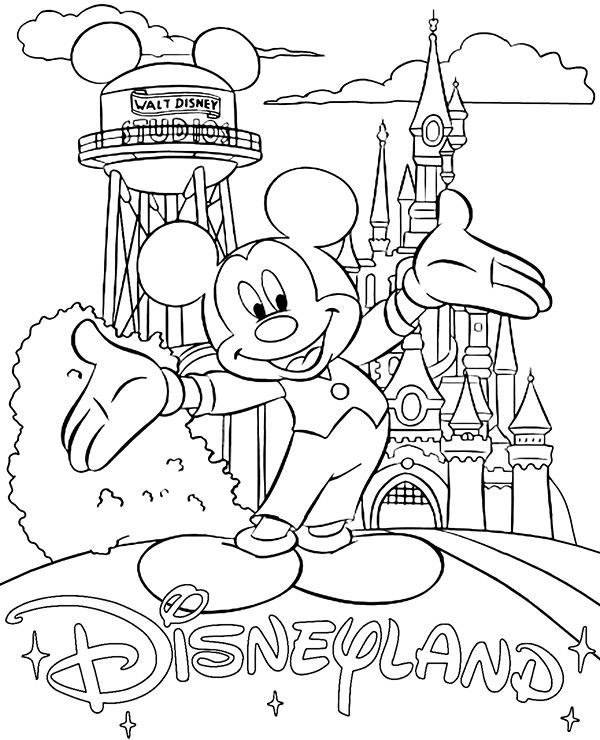 Walt Disney coloring pages Disneyland