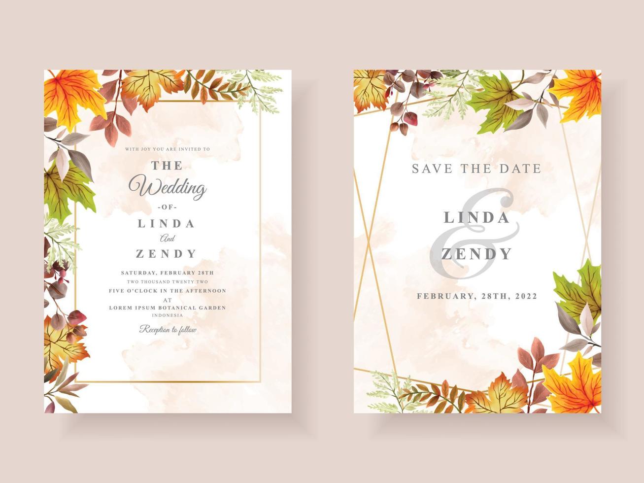 Wedding Invitation Card Free Vector