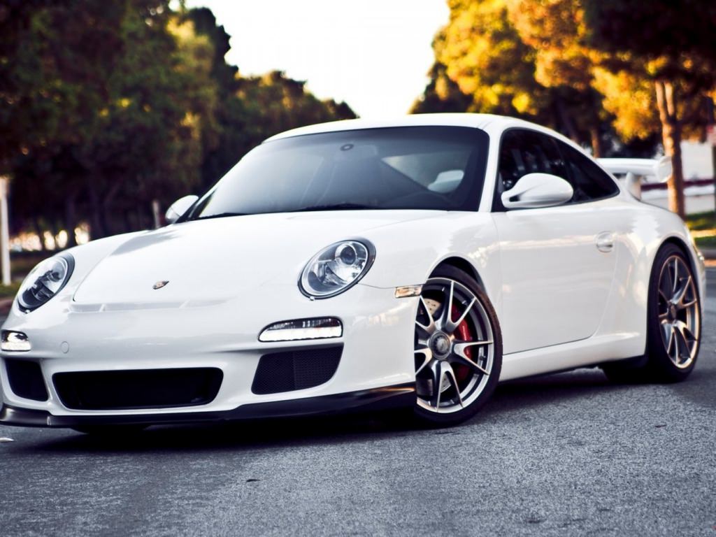 White Porsche Wallpaper