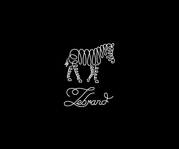 White Swirls Zebra Logo