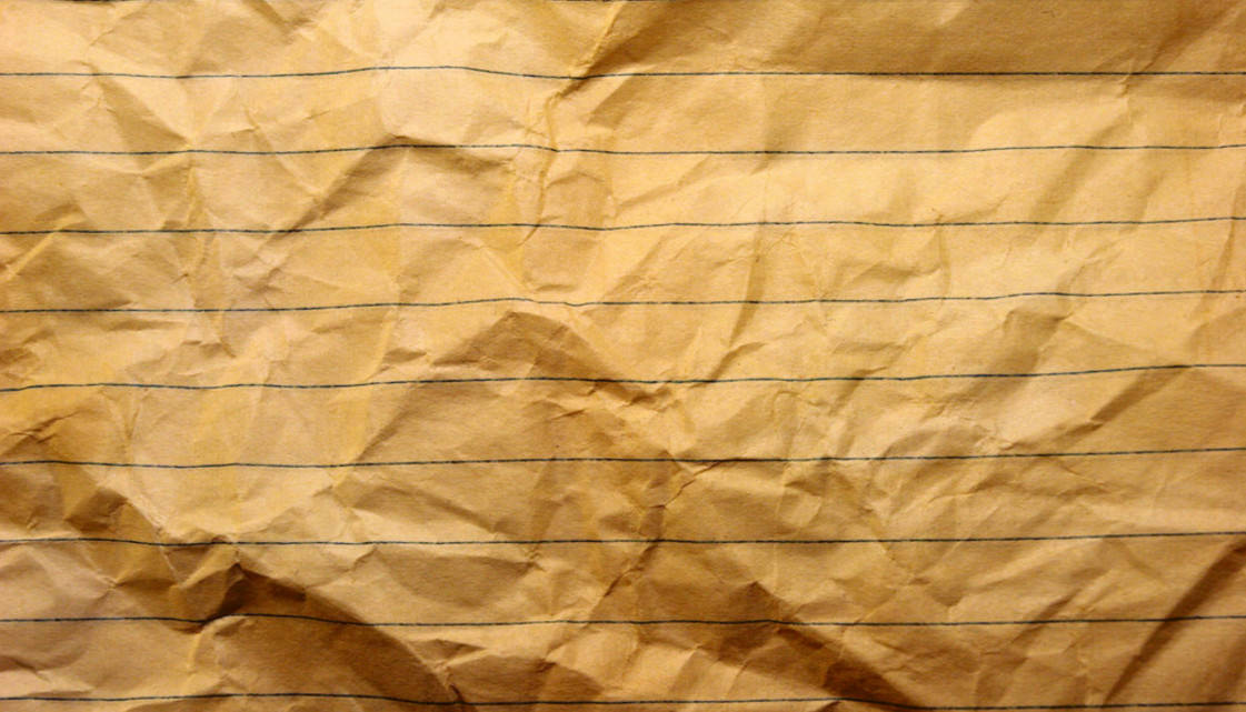 Wrinkled Notebook Paper Texture