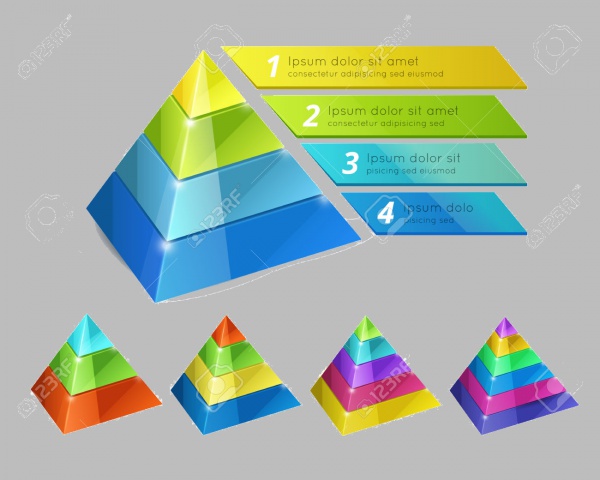 3D Pyramid chart Presentation Template