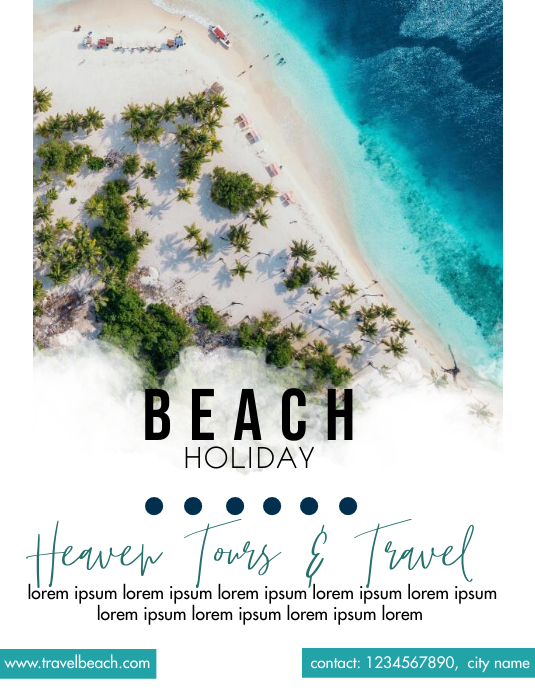 Beach Travel Flyer Design